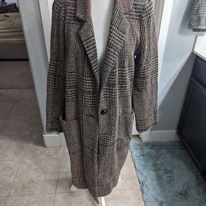 Plaid car coat